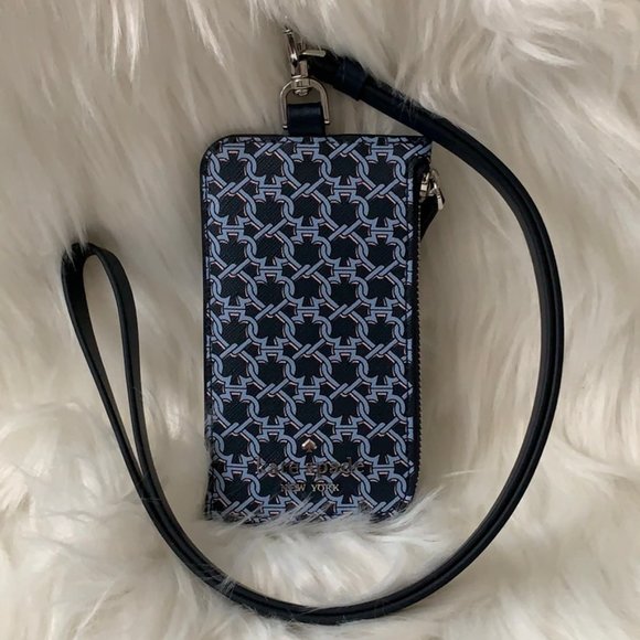 KATE SPADE Spade Link ID Lanyard Case in Blue